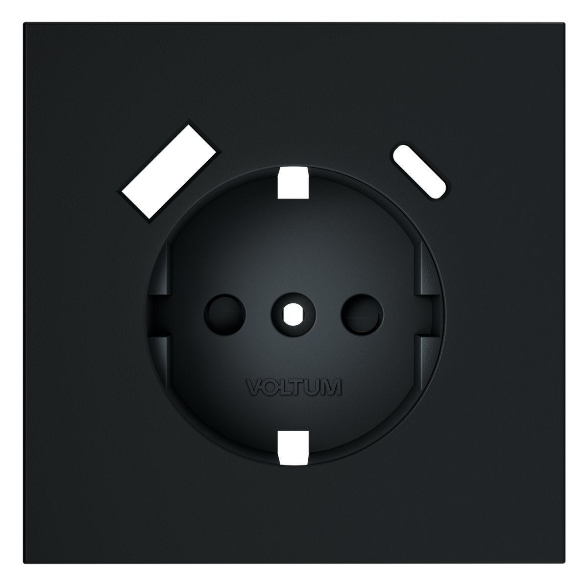 Накладка для розетки с заземлением и защитными шторками, с USB A+C, S70 (графит)