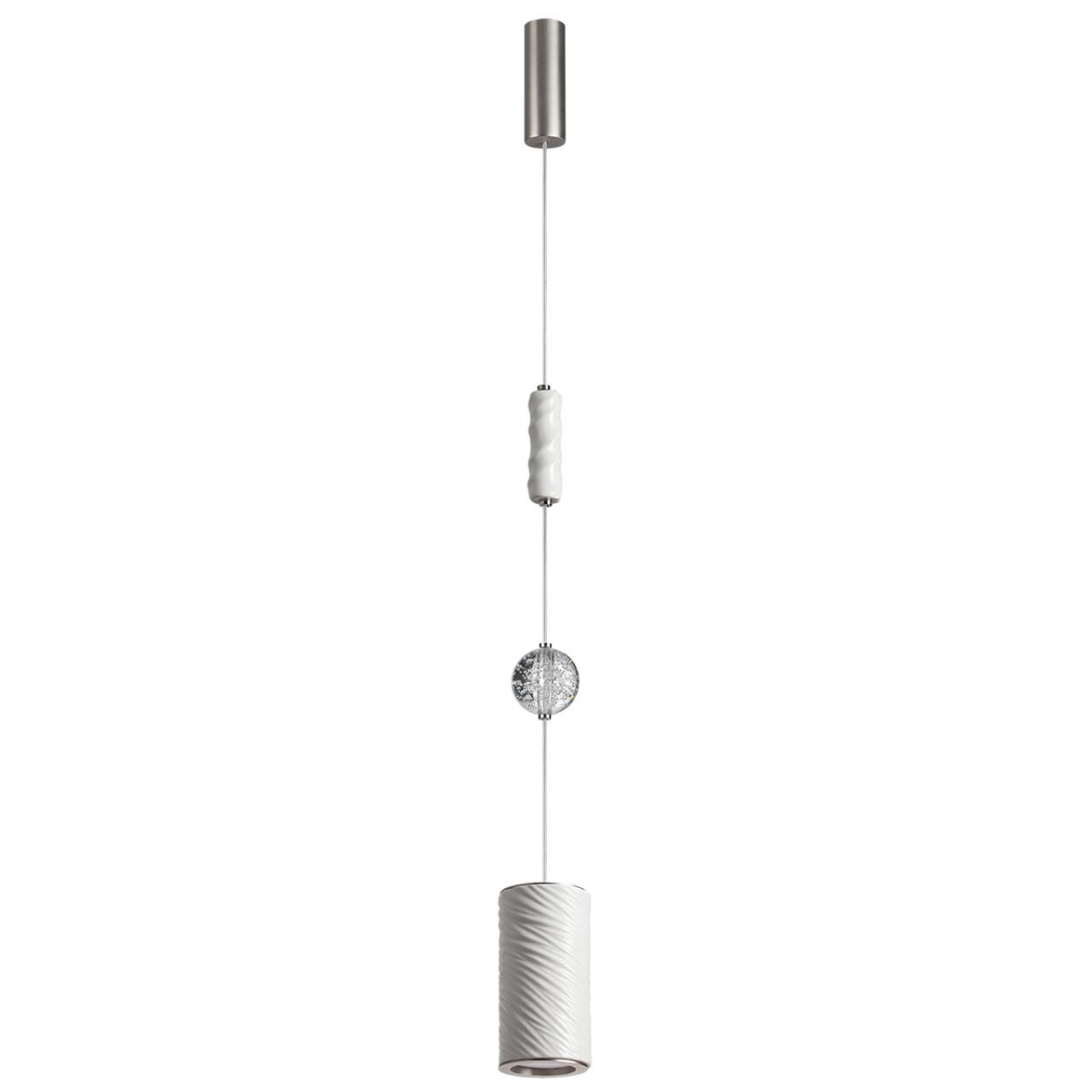 Белый/никель/металл/керамика/хрусталь/акрил Подвес LED 18W 2000К/3000K/4000K RIVIERA L-VISION, арт. 5451/18L