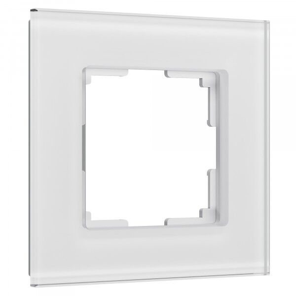фото Рамка из стекла на 1 пост Senso белый soft-touch W0013101