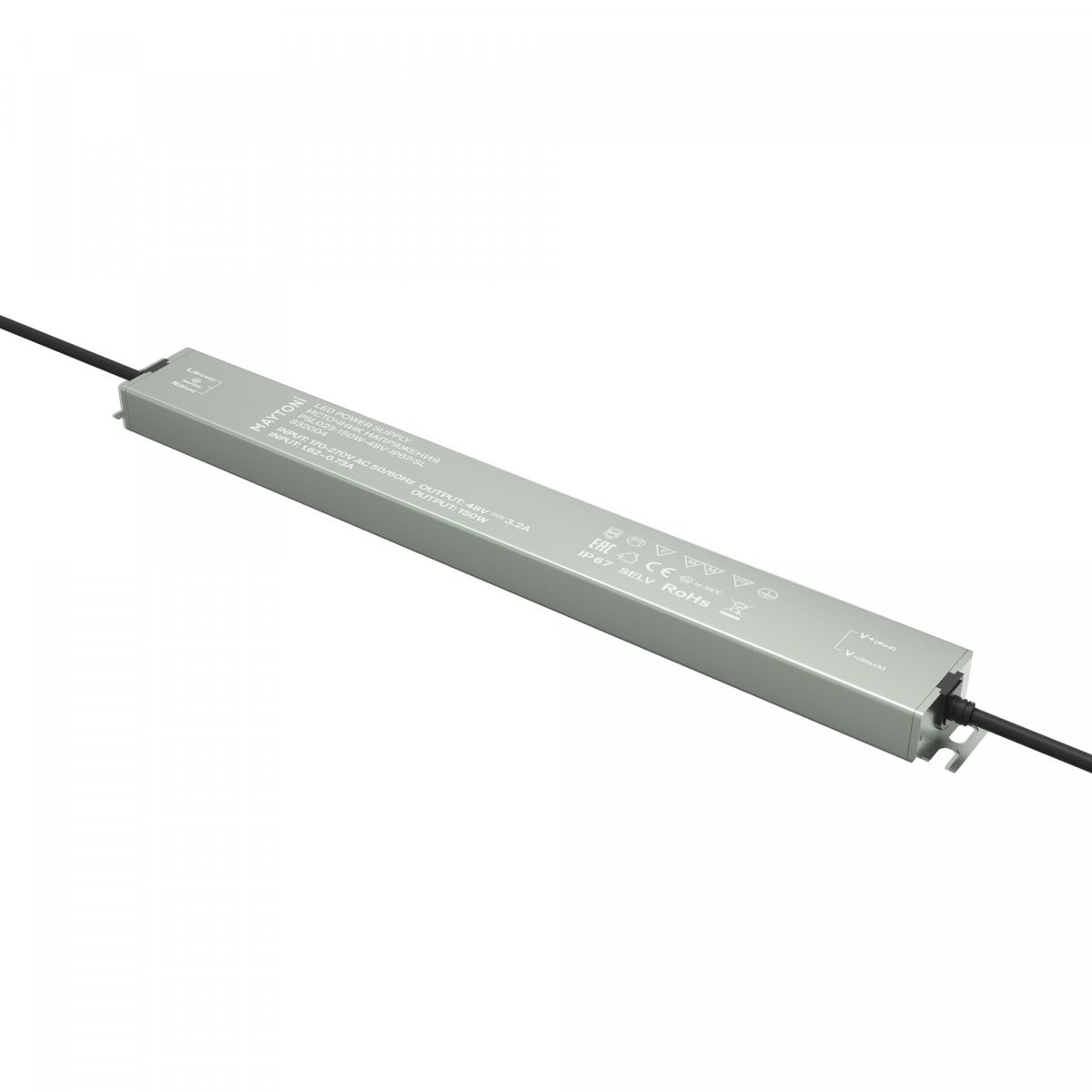 Источник напряжения PSL023 48В 150Вт IP 67 Maytoni 832004, графит