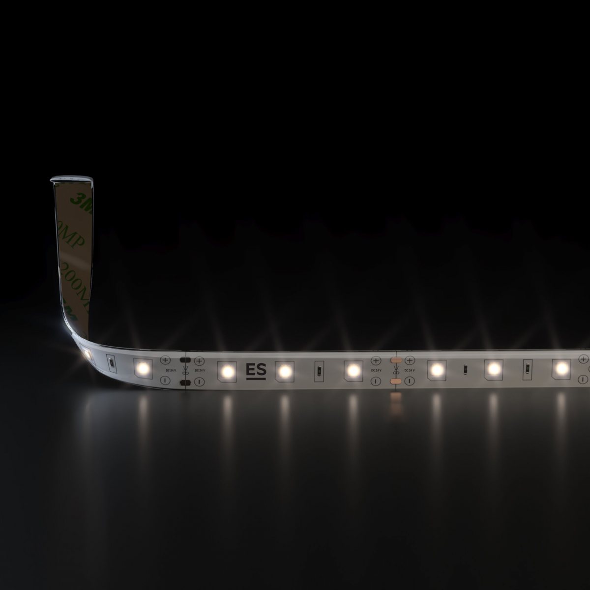 Светодиодная лента 24 В 4,8 Вт/м 60 Led/м 2835 IP65, теплый белый 3300K, 5 м