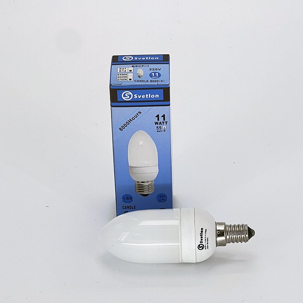 Лампа "конус" Mini  11W E14 (110*38)  BSCF-1.  Цвет: теплый белый