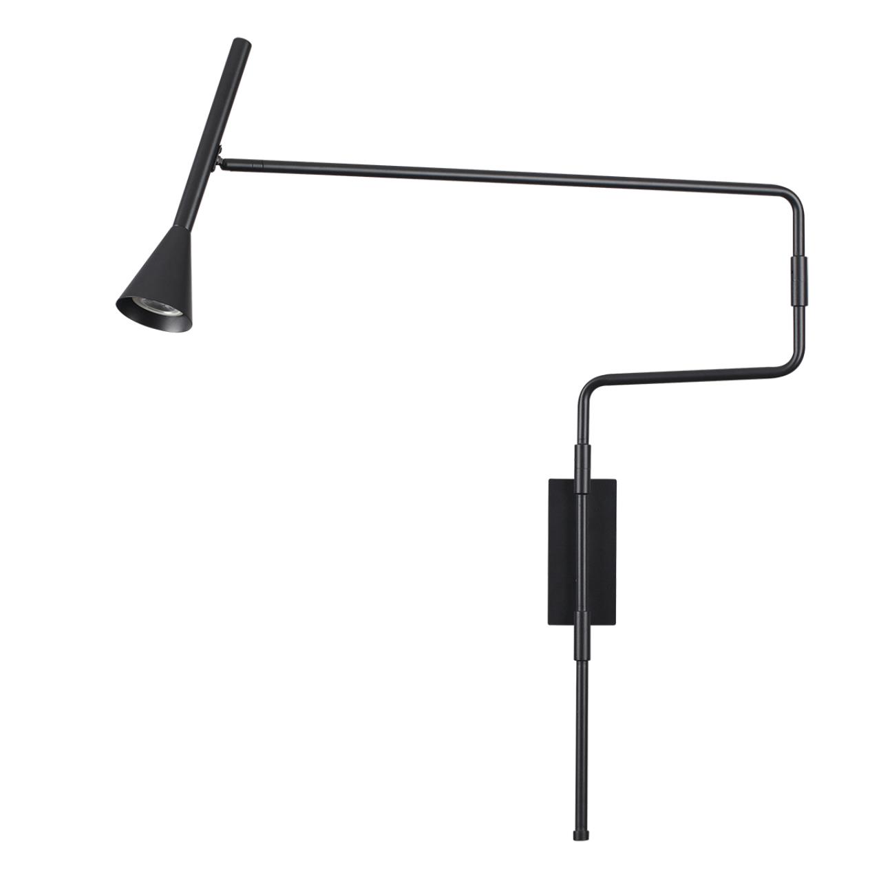 Настенный светильник черн/металл/металл с выкл. IP20 LED GU10 9W 220V IZZY HIGHTECH, арт. 7031/1W