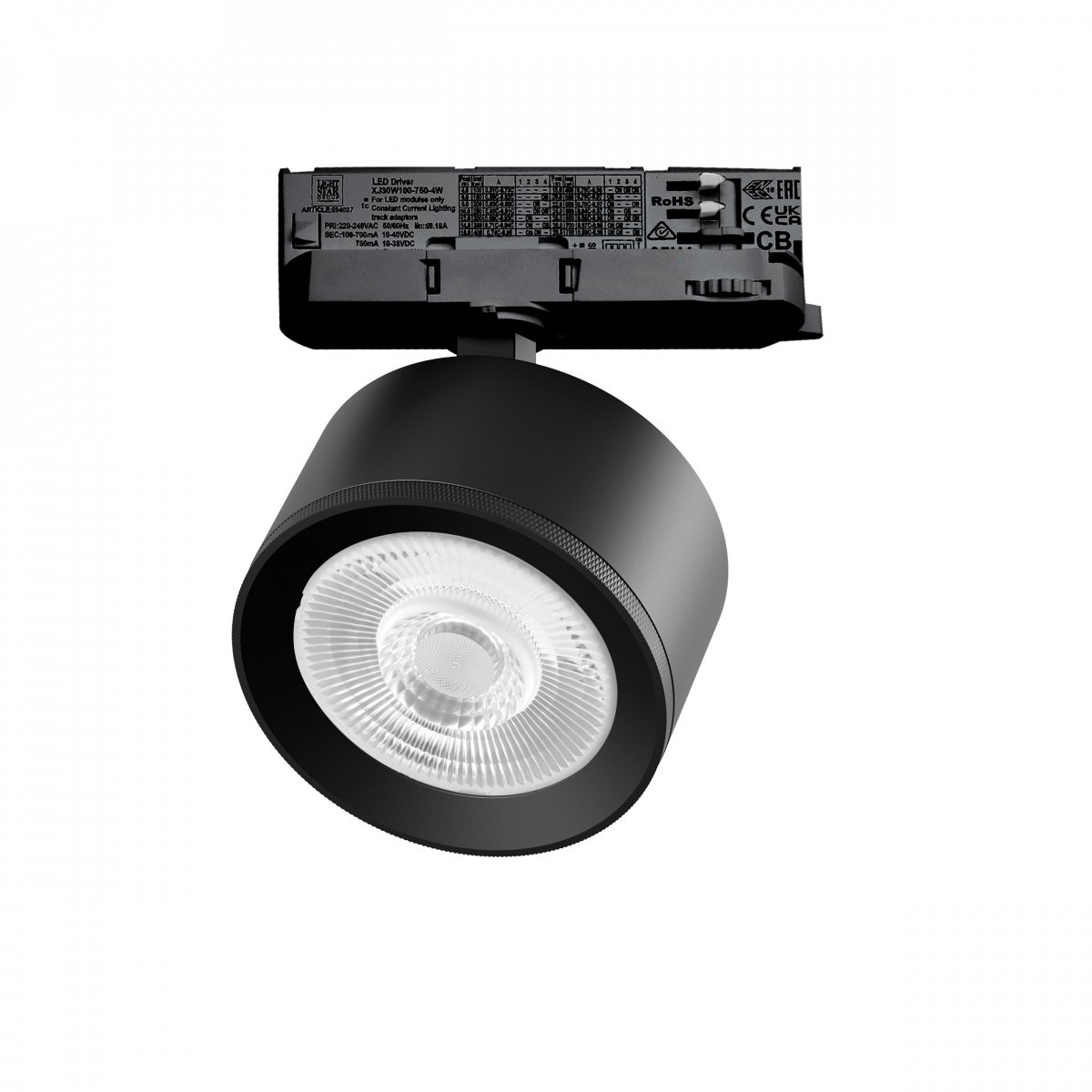 Светильник для трековой системы Quattro LED 15W 60G с адаптером Alta Pro, черный Lightstar A5537QT60G