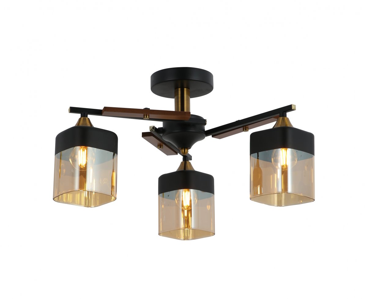 Люстра Freya Glitz FR5154PL-03B, черный с золотом