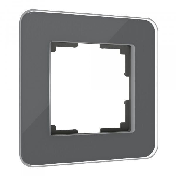 фото Рамка из стекла на 1 пост Elite графит W0012440