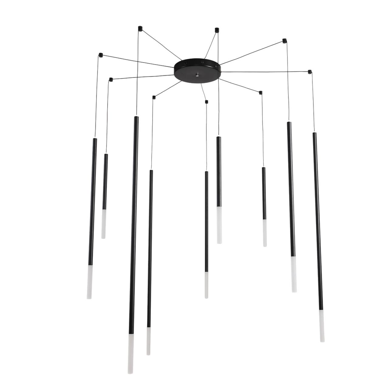Черный/белый, металл/акрил Люстра LED 27W 3000K 220V STICK LEDIO, арт. 8400/27L