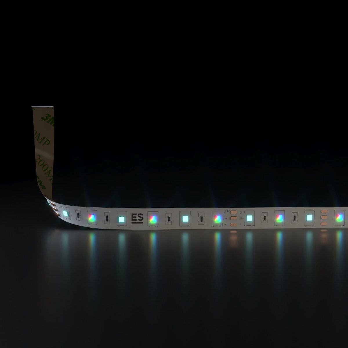 Светодиодная лента 24 В 14,4 Вт/м 60 Led/м 5050+5050 IP20, MIX RGB/теплый белый, 5 м