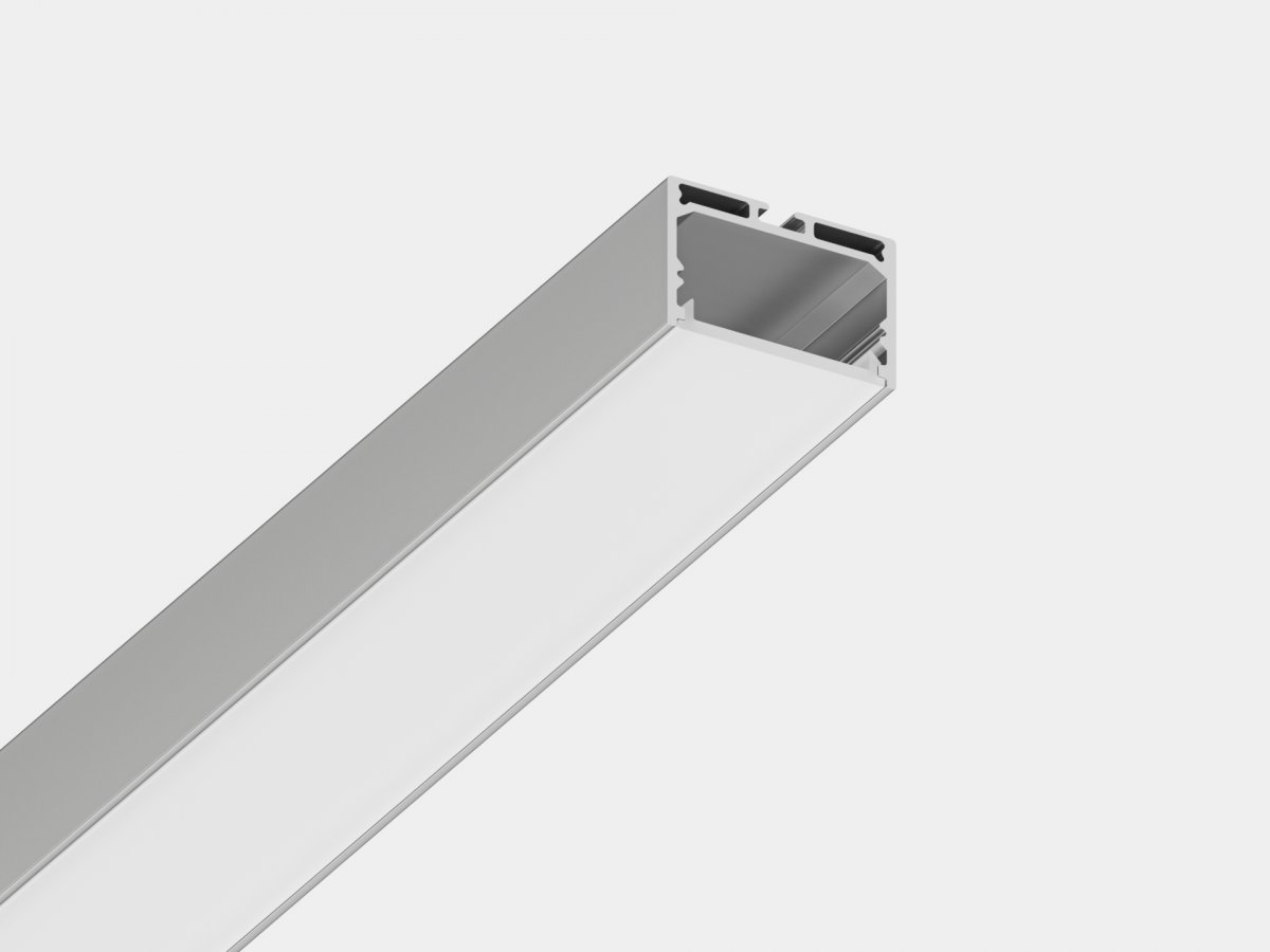 Подвесной/накладной алюминиевый профиль SWG Design LED LS 4932, 2500 мм, анодированный, LS.4932