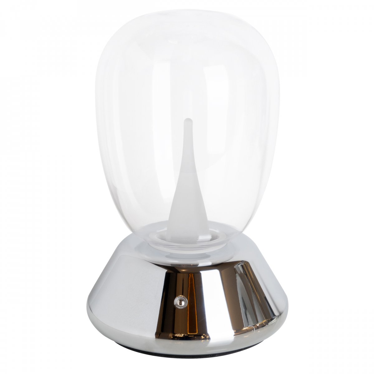 Настольная лампа диммируемая 10W 3000K прозрачный/хром Uovo III Lightstar 807904
