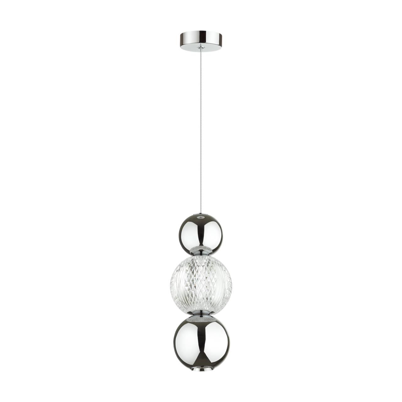 Хром/прозрачный/металл/акрил Подвес LED 7W 4000K 300Лм CRYSTAL L-VISION, арт. 5007/7LA