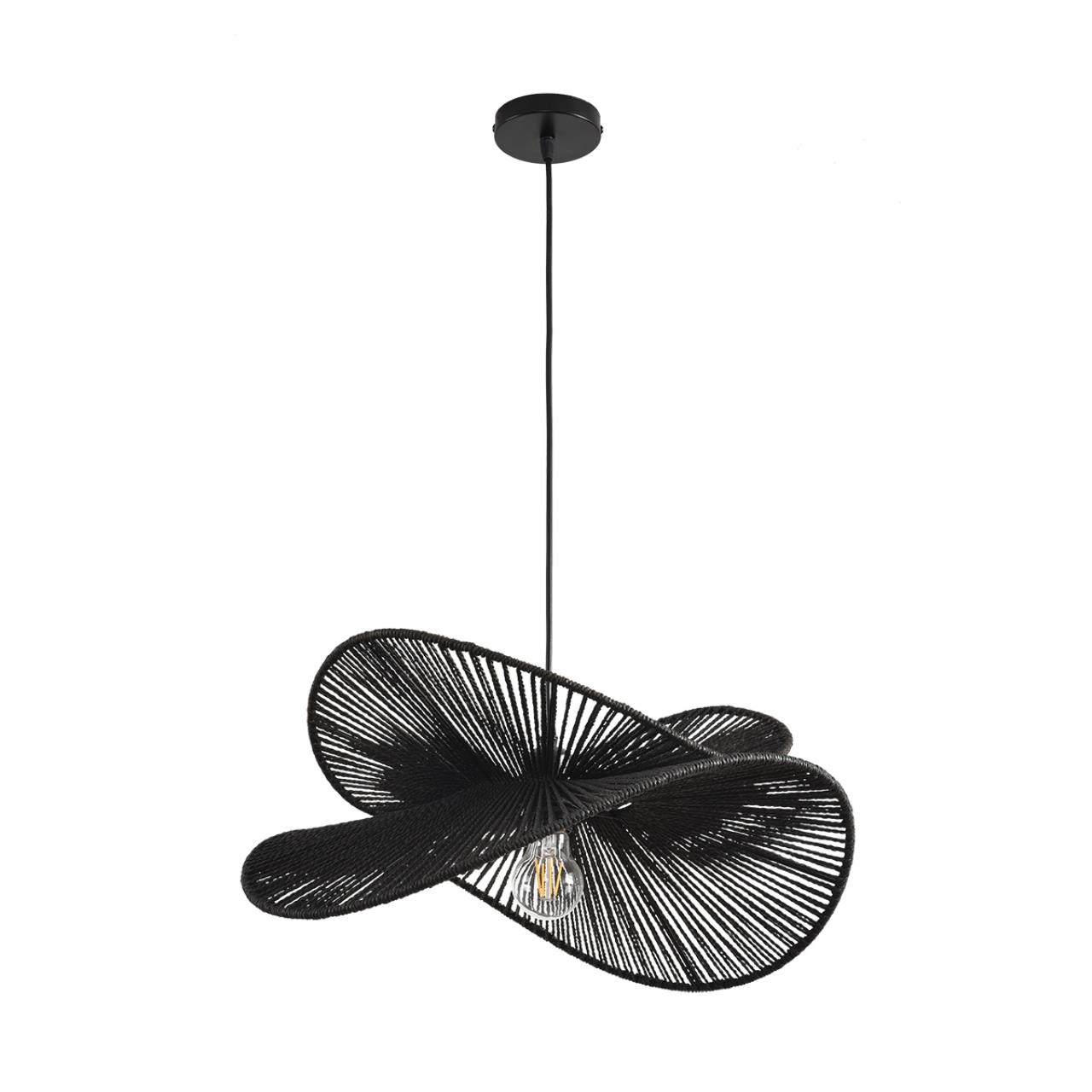 Черный, металл/джутовый шнур Подвес E27 40W 220V ROPE ECO, арт. 8382/1