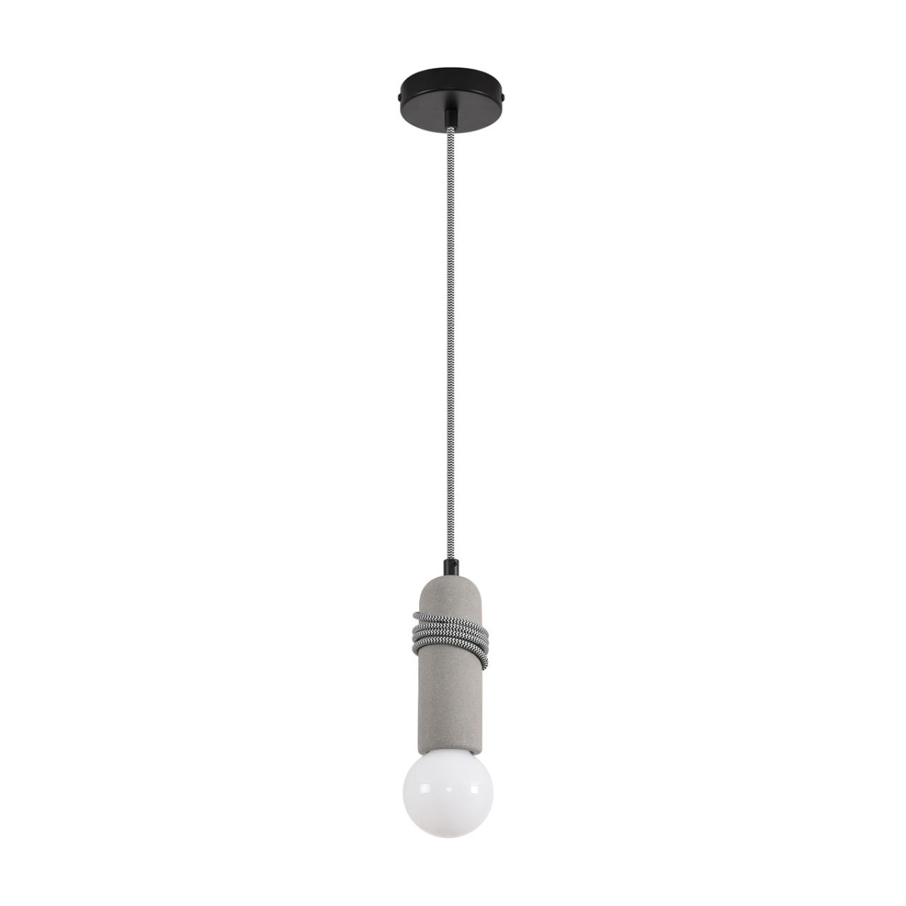 Черный/серый, металл/бетон Подвес E27 LED 10W 220V TESLA ECO, арт. 8365/1A