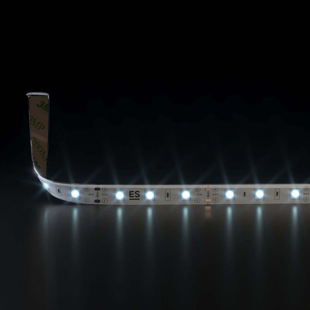 Светодиодная лента 24 В 4,8 Вт/м 60 Led/м 2835 IP65, холодный белый 6500K, 5 м