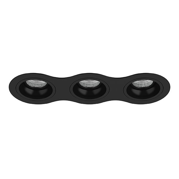 Комплект из светильников и рамки DOMINO, черный Lightstar D637070707