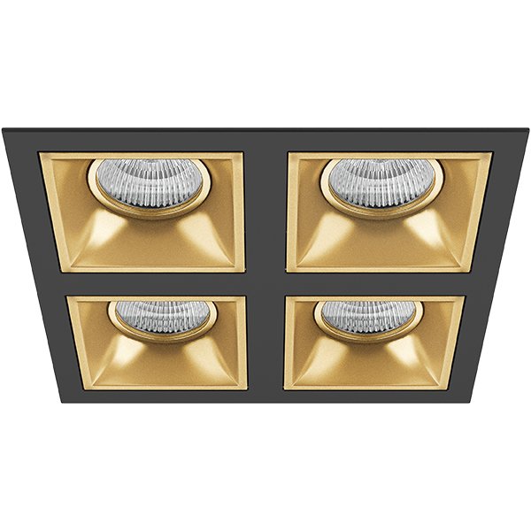 Комплект из светильников и рамки DOMINO, черный Lightstar D54703030303