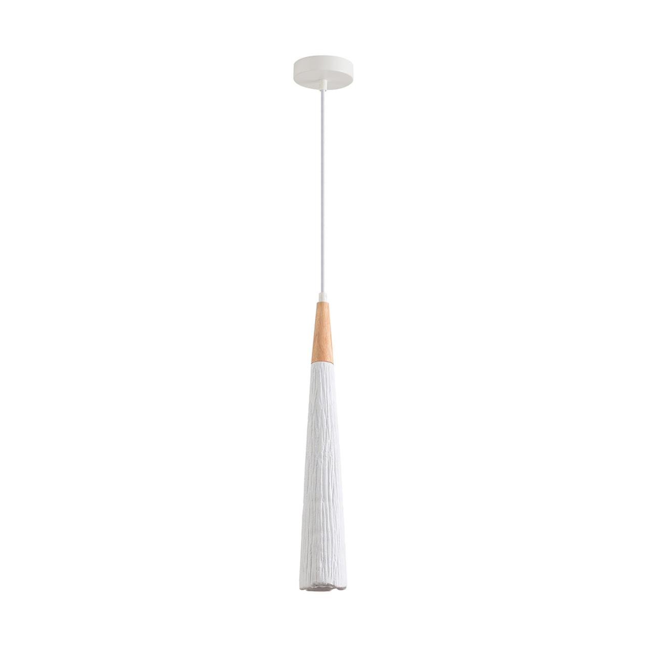 Белый/бежевый, металл/дерево/цемент Подвес GU10 LED 5W 220V EOLIANA SUSPENTIONI, арт. 8352/1C
