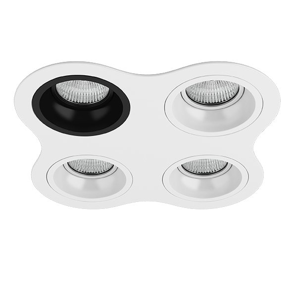 Комплект из светильников и рамки DOMINO, белый Lightstar D64607060606