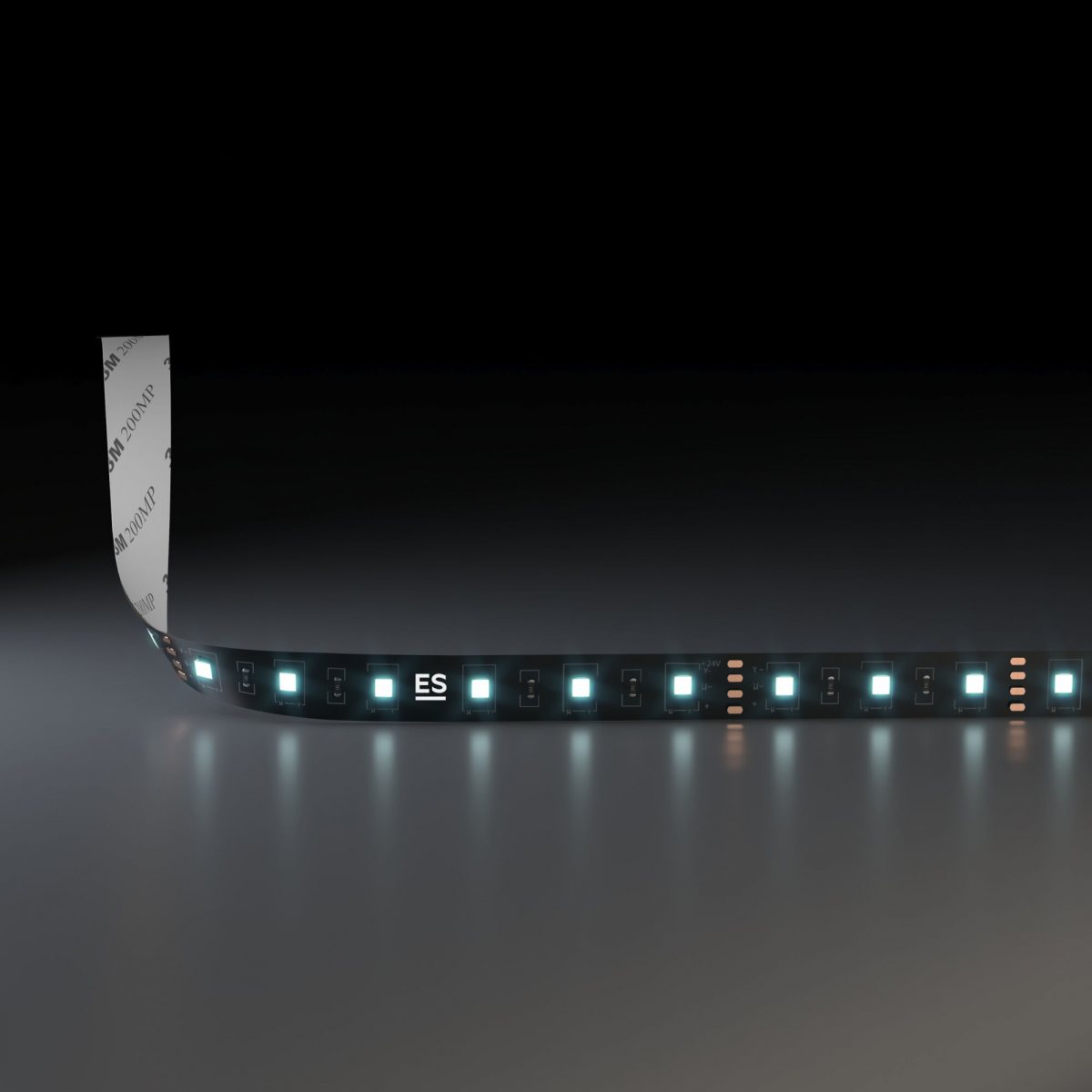 Светодиодная лента 24 В 14,4 Вт/м 60 Led/м 5050 IP20, холодный белый 6500K, Black, 5 м