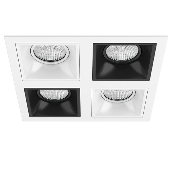 Комплект из светильников и рамки DOMINO, белый Lightstar D54606070607