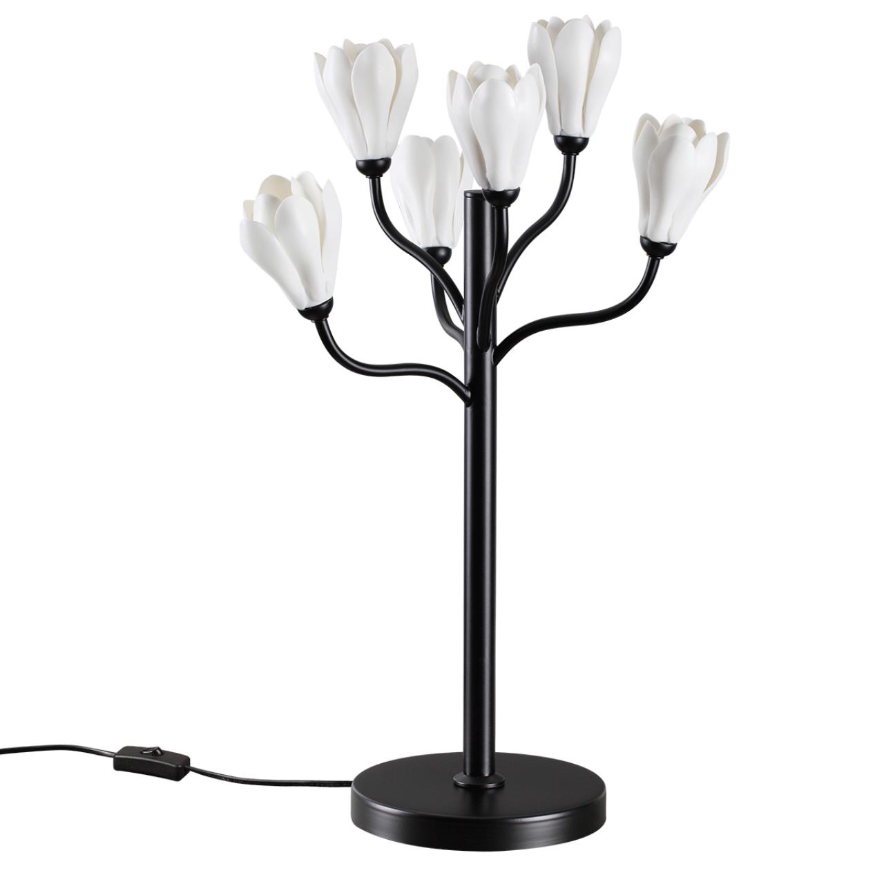 Черный матовый/белый/фарфор Настольная лампа G4 LED 6*5W GARDI MODERN, арт. 5090/6T