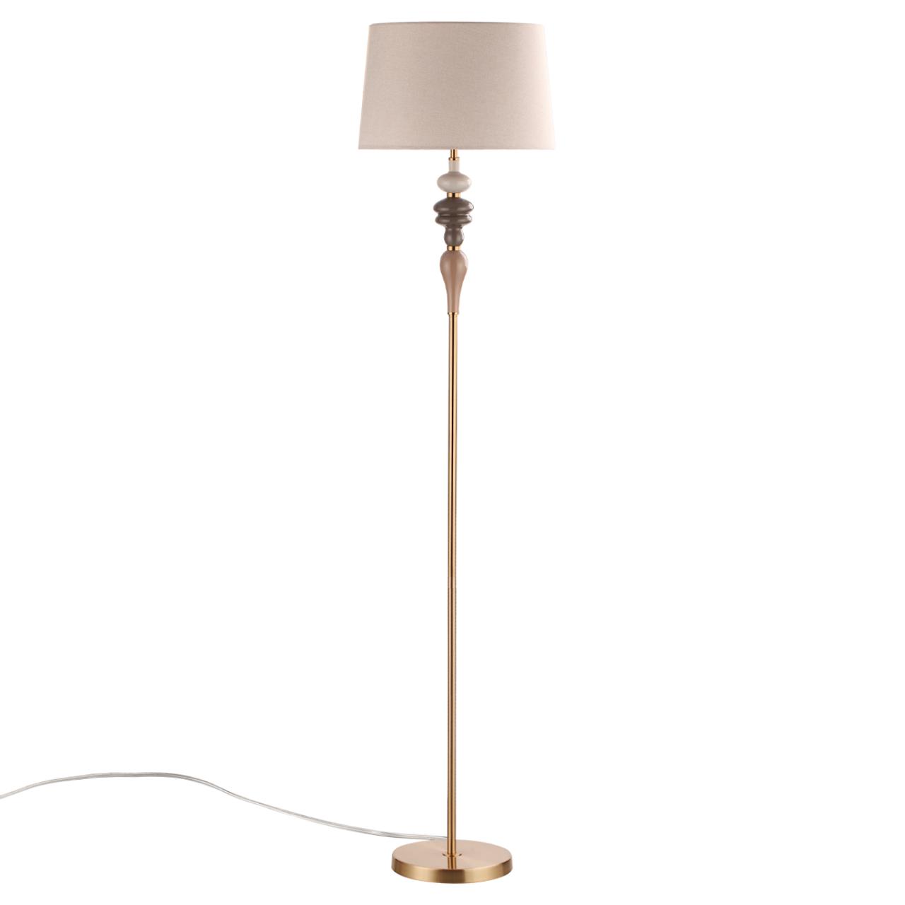 Античн.бронза/беж.абажур/металл/керамика Торшер E27 1*60W HOMI CLASSIC, арт. 5040/1F