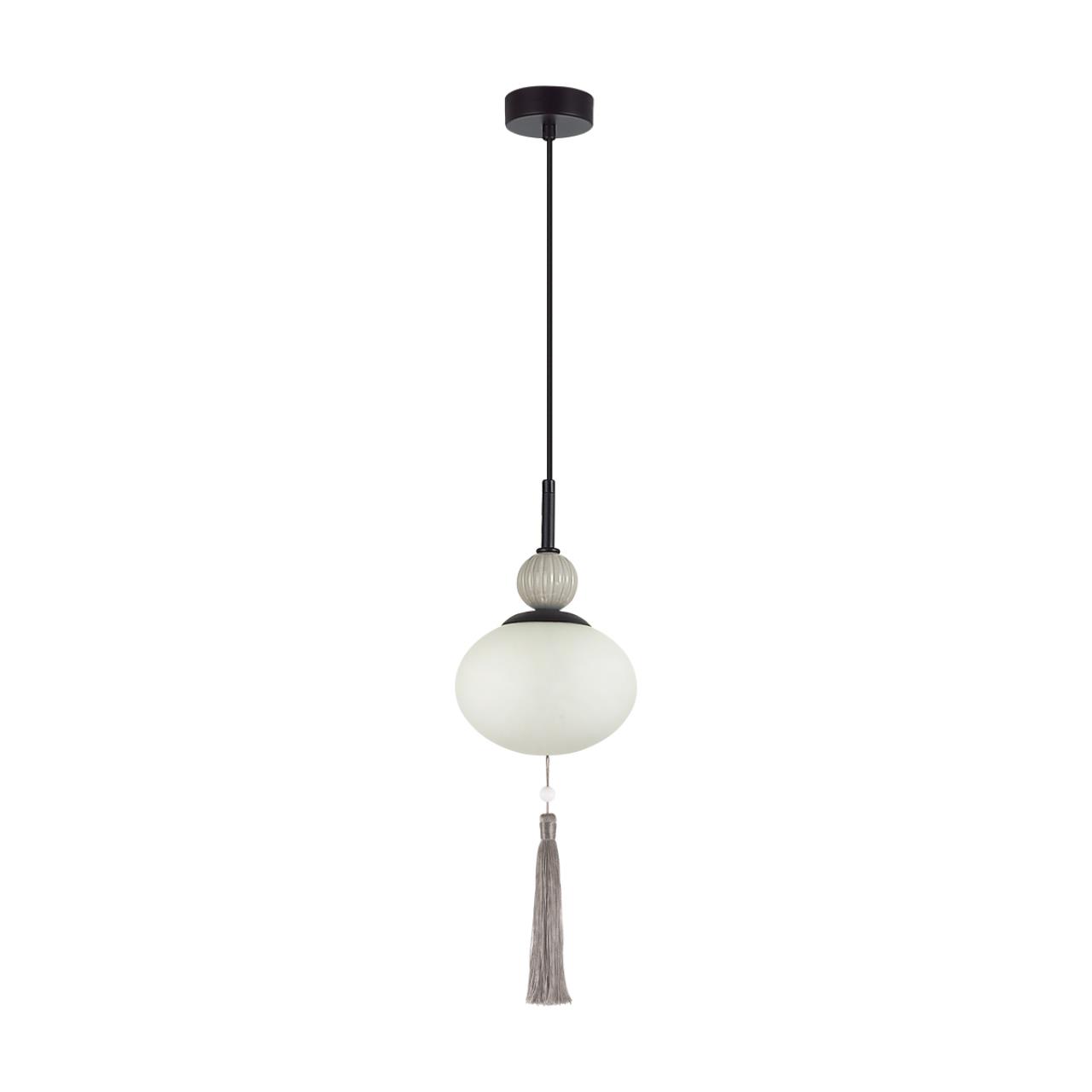 Черный/серый/белый, металл/керамика/стекло Подвес Е14 1*40W 220V GLORIYA NEOCLASSI, арт. 8273/1A