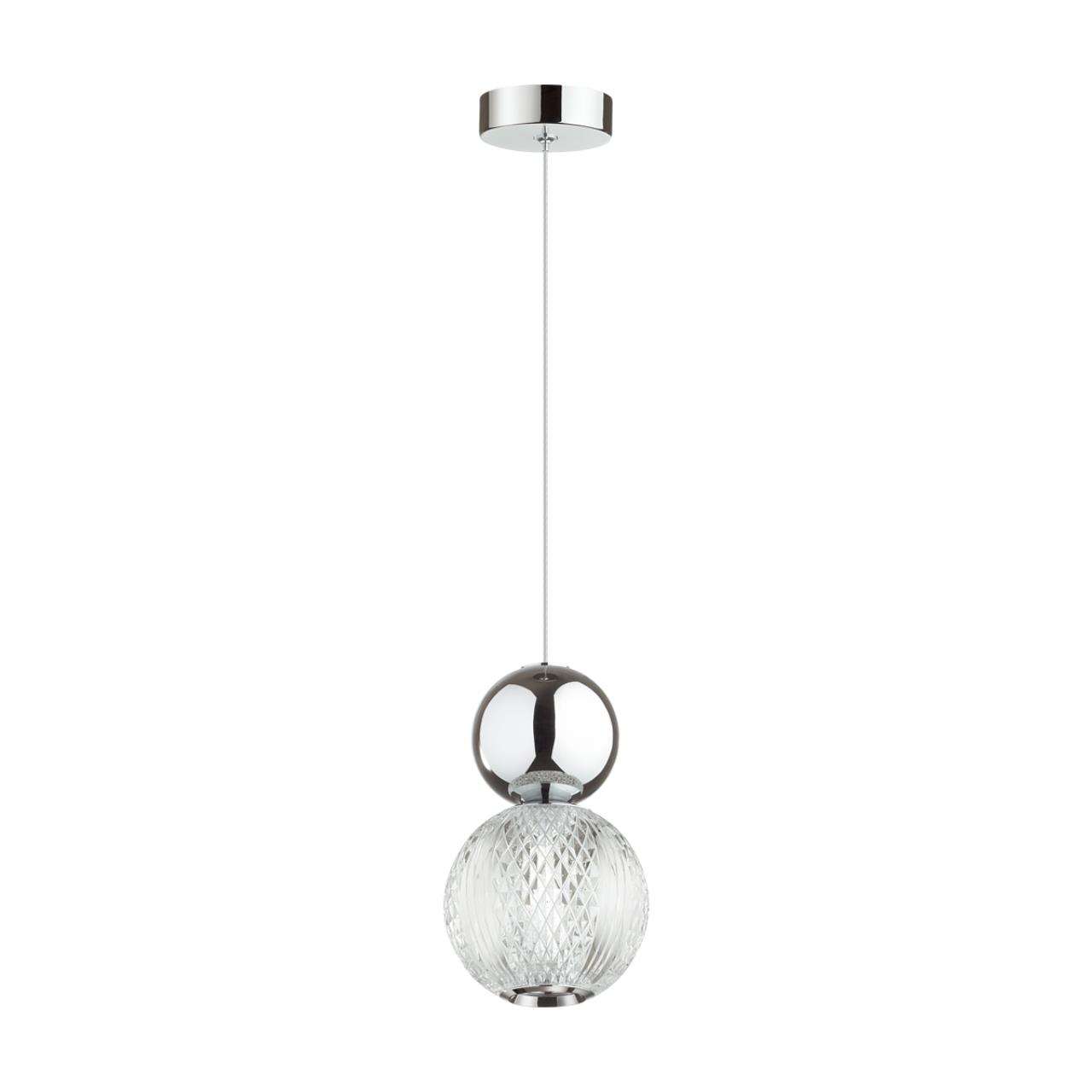 Хром/прозрачный/металл/акрил Подвес LED 7W 4000K 350Лм CRYSTAL L-VISION, арт. 5007/7L