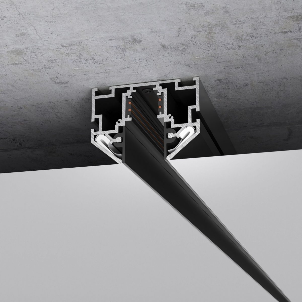 Slim Magnetic Шинопровод в натяжной потолок с декоративными вставками черный (3м) 85242/00