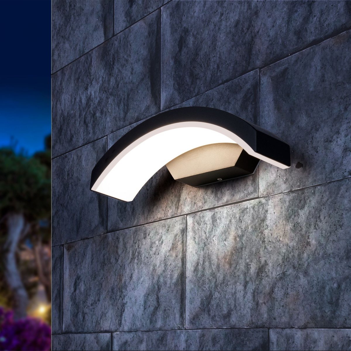 Пылевлагозащищенный настенный светодиодный светильник Asteria D IP54 1671 Techno LED черный