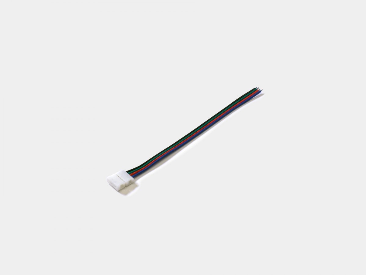 Коннектор SWG для ленты RGB с проводом одинарный, 4pin-10mm30mm-1