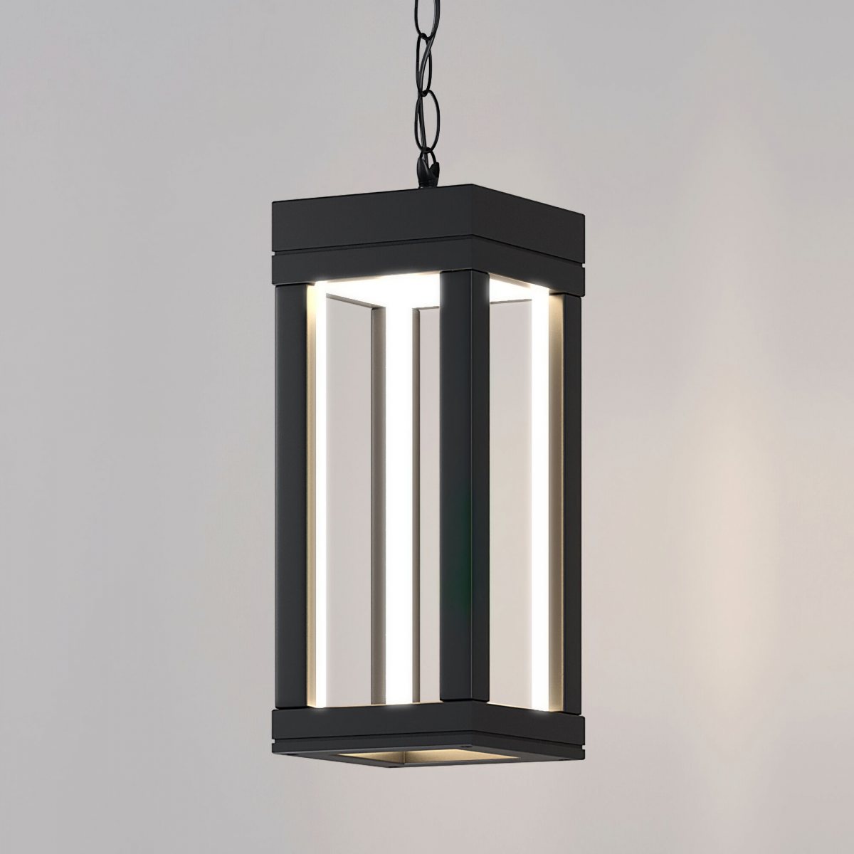 Уличный подвесной светодиодный светильник Frame LED IP54 1528 TECHNO черный