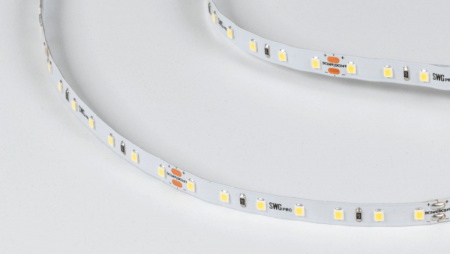 фото Светодиодная лента SWG PRO 2835, 84 LED/м, 8,6 Вт/м, 24В, IP20, Цвет: Холодный белый, SWG2P84-24-8.6-W, катушка 5 м