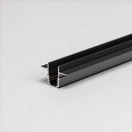 фото Slim Magnetic Шинопровод встраиваемый под ГКЛ 9,5мм черный (2м) 85209/00