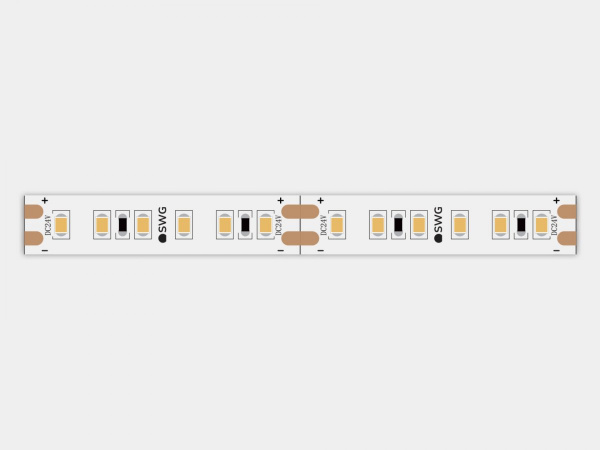 фото Светодиодная лента 9,6 Вт/м SMD2835 Закрытая (IP66) Теплый, 24В, 3М, SWG2120-24-9.6-WW-66-M, катушка 5 м