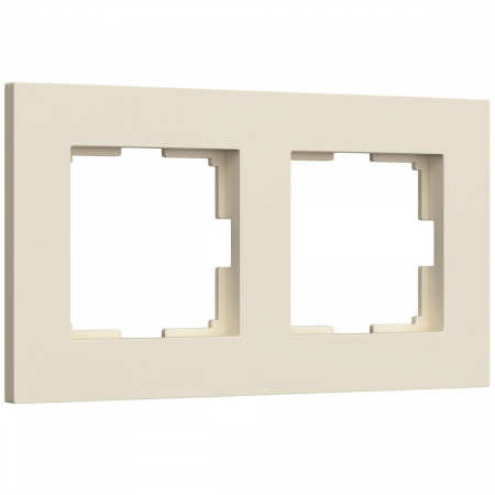 фото Рамка из поликарбоната на 2 поста Slab айвори софт W0022962