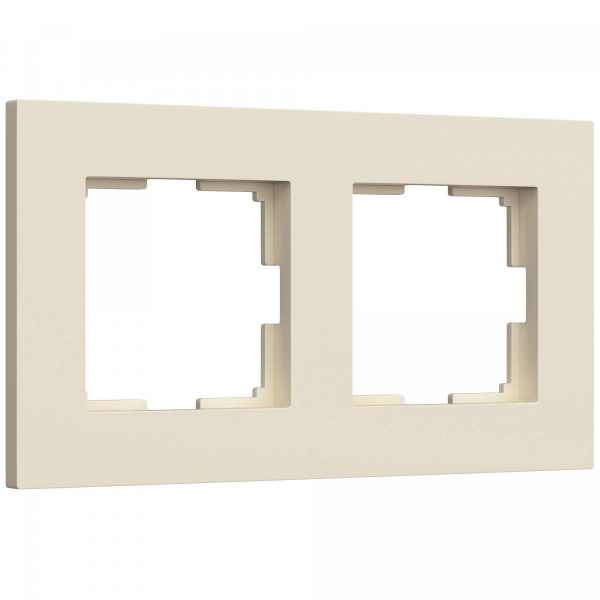 фото Рамка из поликарбоната на 2 поста Slab айвори софт W0022962
