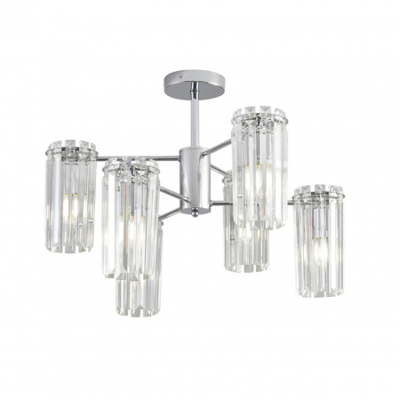 фото Хром/прозрачный, металл/хрусталь Люстра подвесная E14 6*40W 220V FAVLA CLASSI, арт. 8348/6C