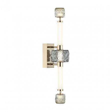 фото Золотой/белый/дымчатый/коньячный/металл/стекло/акрил Бра LED 28W 3000K KLIFF L-VISION, арт. 5426/28WL