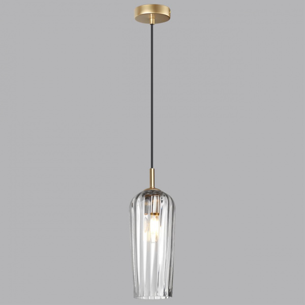 фото Матовое золото Подвес E14 1*40W 220V ELLIE SUSPENTIONI, арт. 6551/1B