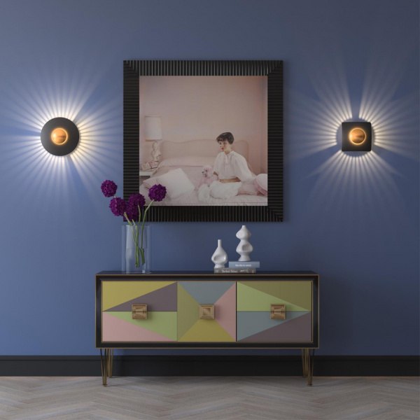 фото Черн/золот/металл Настенный светильник IP20 LED 13W 1520Лм 3000K ADAMAS MIDCENT, арт. 4223/13WL