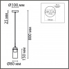 фото Хром/прозрачный металл/металл Подвес Е14 1*40W 220V ISHA COMFI, арт. 8102/1A