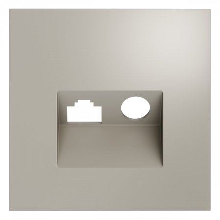 фото Накладка для розетки TV+RJ45 кат. 6, S70 (кашемир)