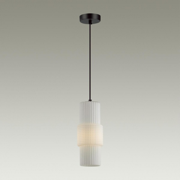 фото Черный/белый матовый металл/стекло Подвес E14 1*40W PIMPA MODERN, арт. 5017/1