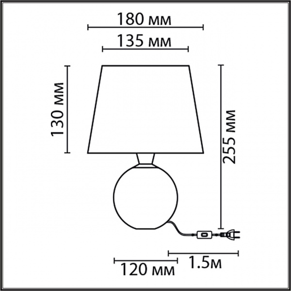 фото Бежевый, керамика/текстиль Настольная лампа Е27 1*60W 220V TAREKA CLASSI, арт. 8215/1T