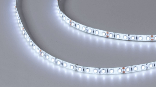 Светодиодная лента 2835, 120 LED/м, 9,6 Вт/м, 24В, IP65, 3M, Цвет: Холодный белый, SWG2120-24-9.6-W-65-M, катушка 5 м