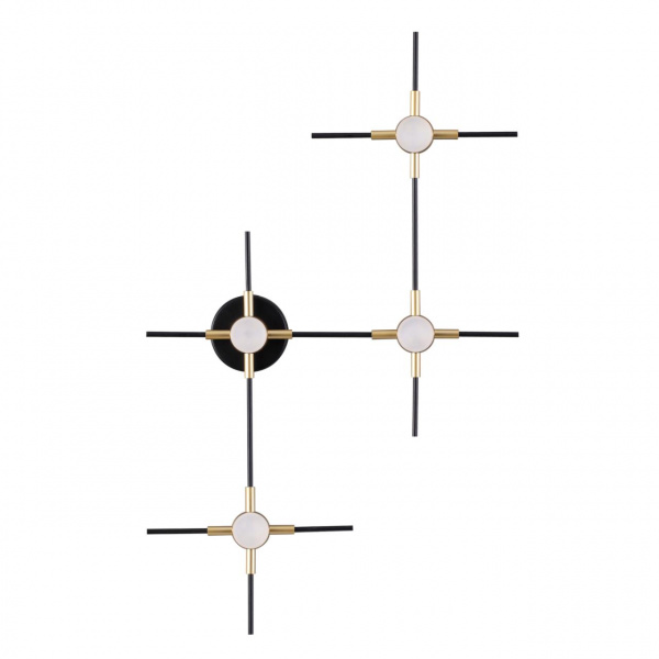 Золот/черн/металл Настенный светильник LED 4000K 14W 220V COSTELLA L-VISION, арт. 3906/14WL