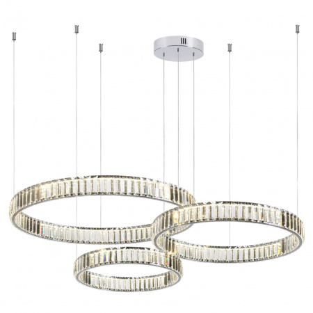 фото Хром/прозрачный металл/хрусталь Люстра LED 36W 4000K 4280Лм VEKIA L-VISION, арт. 4930/36L