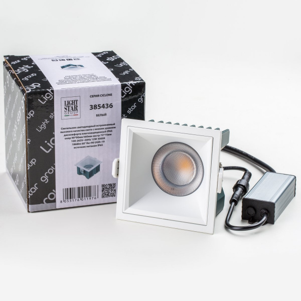 фото Светильник светодиодный универсальный IP65 Ciclone, белый Lightstar 385436