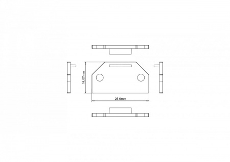 фото Заглушки SWG RC-12-ECS, для профиля RC-12, (комплект 2 шт)